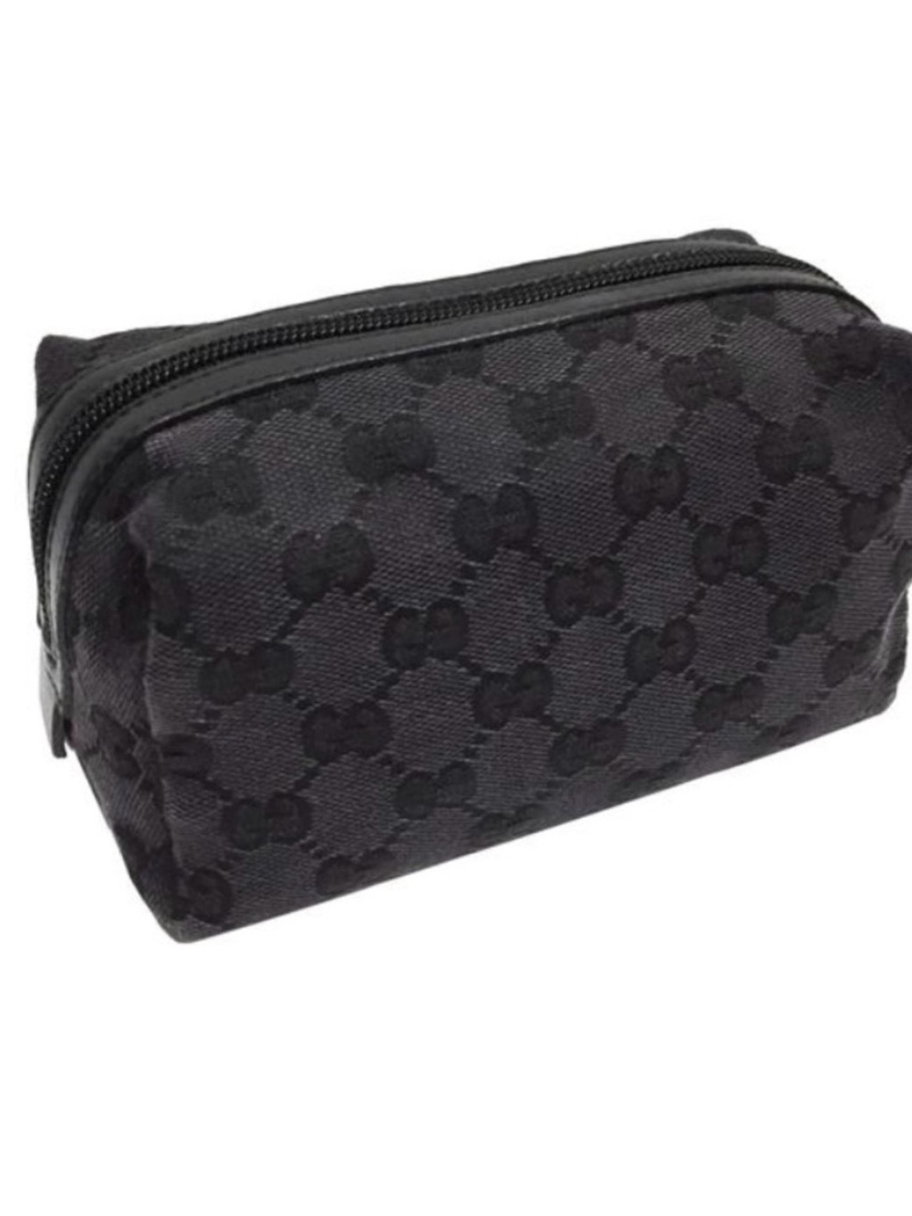 Gucci Black GG Monogram Cosmetic Bag PGucci Black GG Monogram Cosmetic Bag Pouch